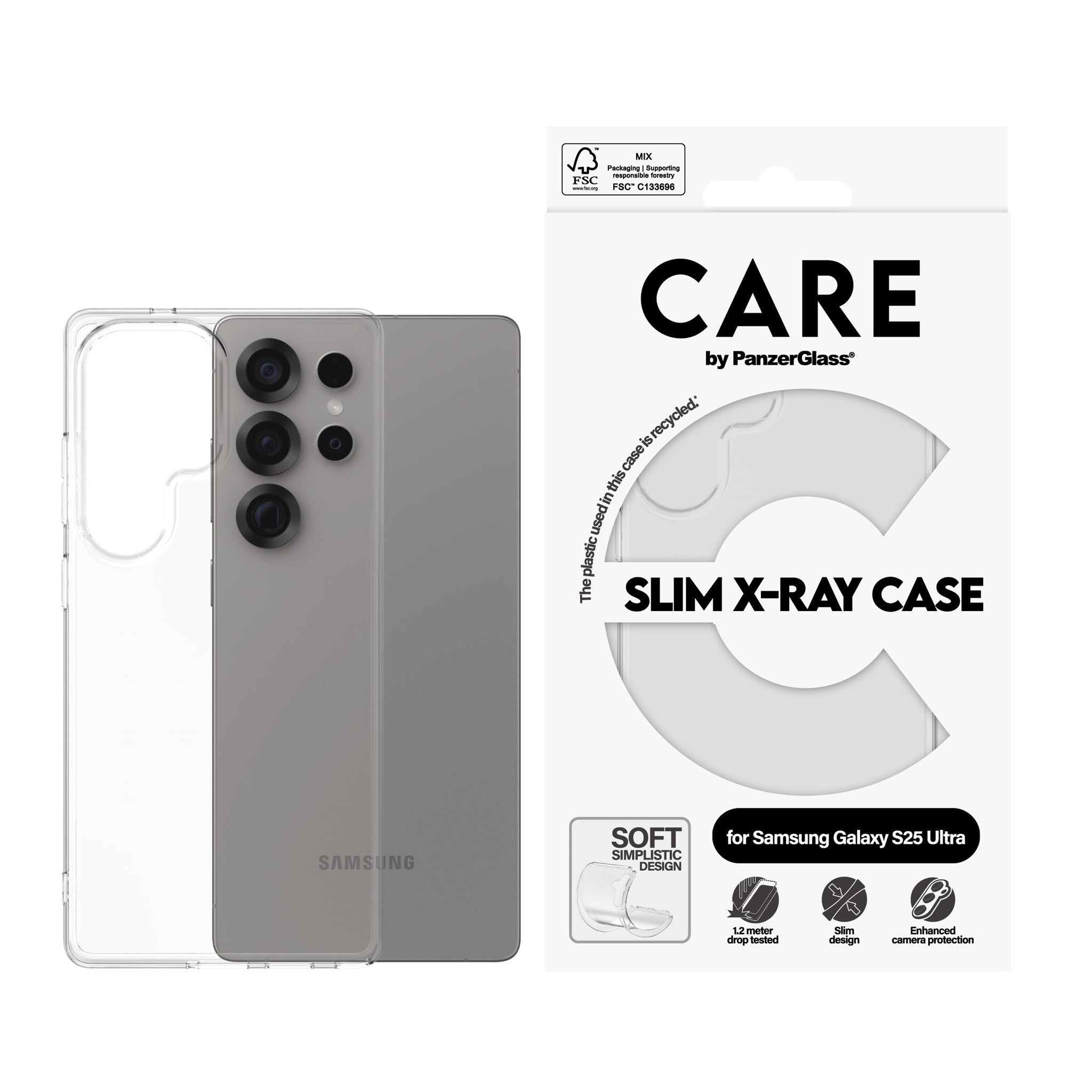 CARE by PanzerGlass® Fashionable Case Transparent X-Ray Soft Basic Samsung Galaxy S25 Ultra